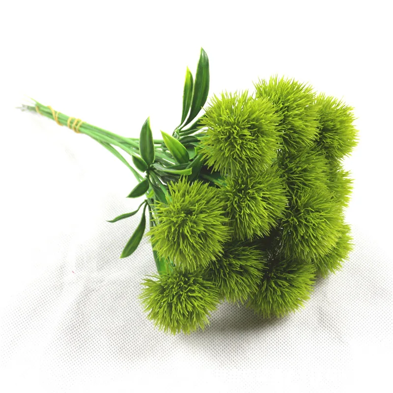 1pcs Dandelion Flowers Home Decorative 25cm plastic fake Artificial Flowers For Home party Wedding green real touch Decor