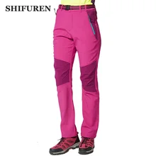 SHIFUREN зимние женские походные брюки для кемпинга, тепловые внутренние флисовые уличные лыжные альпинистские треккинговые брюки размера плюс M-3XL