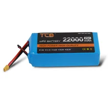 TCB RC самолет LiPo батарея 4S 14,8 V 22000mAh 25C для радиоуправляемого дрона квадрокоптера вертолета автомобиля лодки батареи Li-Po 4S AKKU