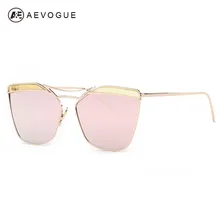 Gafas de sol AEVOGUE para mujer, gafas de sol de marca de diseñador, gafas de sol Vintage con marco de cobre doble, gafas cuadradas UV400 AE0392