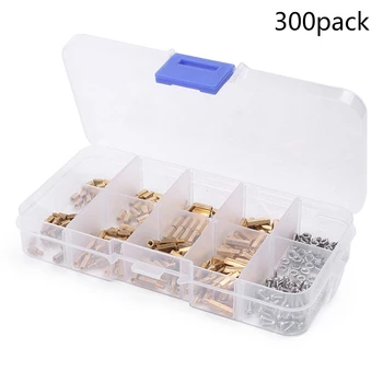 

Promotion! 300pcs Brass M2 Hex Column Standoff Support Spacer Screw Nut Stand-off Assortment Kit M2 *4mm/6/mm/8mm/10mm