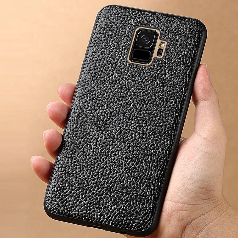 

Phone Case For Samsung Galaxy S9 Plus Note 8 9 S7 edge S8 A3 A5 A7 J3 J5 J7 2017 Litchi Texture Back Cover