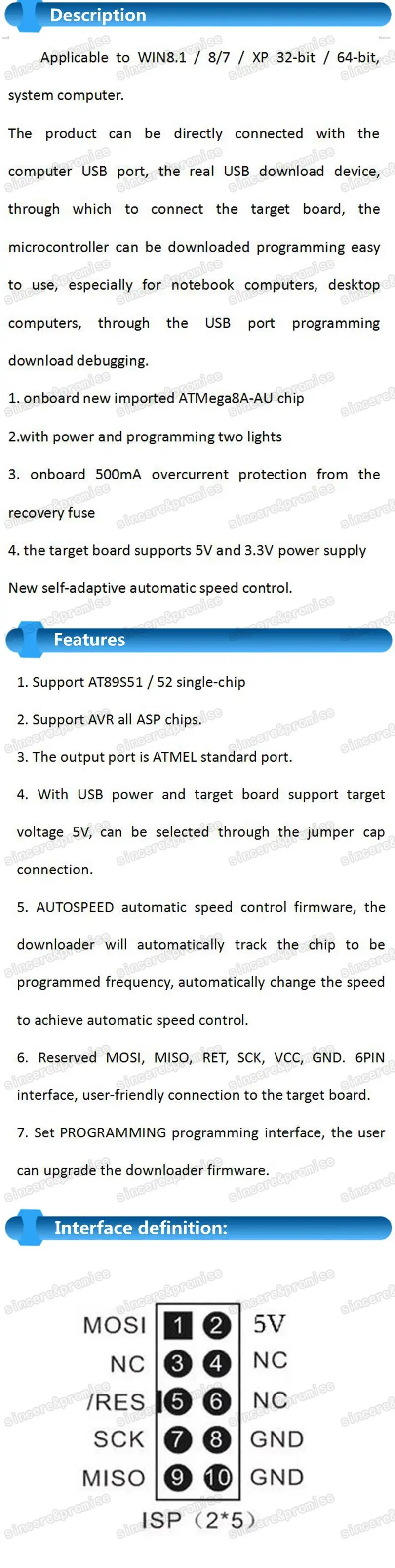 LC-01 1 комплект 10Pin до 6 Pin плата адаптера+ USBASP USBISP AVR программист USB ATMEGA8 ATMEGA128 ATtiny/CAN/PWM 10Pin модуль провода DIY