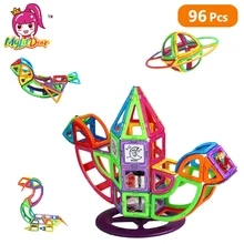 Mylitdear Magnetic Designer 96Pcs Normal Magnet Building Tiles Kits Construction Blocks Set Educational Toys Perfect for