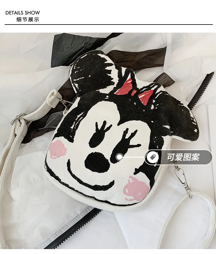 Disney Mickey mouse children cartoon canvas bag girl boy messenger shoulder bag new minnie bag lady Donald Duck handbag