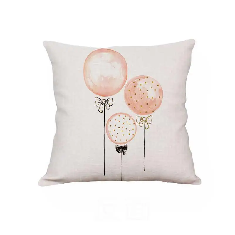 Новая плюшевая розовая Подушка "фламинго" гусиное перо воздушные шары геометрический нордический домашний декор диван подушка для украшение комнаты девочки - Цвет: A3