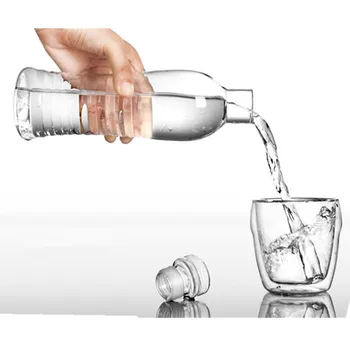 

500ML Sport Water Bottle Tea Travel Kettle With Portable Bag Heat resistant Glass Creative Drinkware