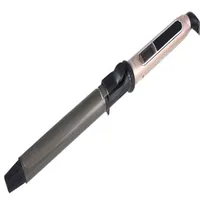 Bigoudi professionnel en titane Nano, Styles de taille de diamètre, avec LED numérique, couleur noir + or, fer à friser rotatif automatique 2