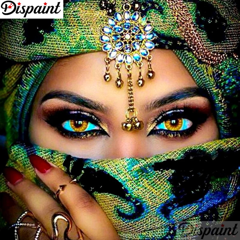 

Dispaint Full Square/Round Drill 5D DIY Diamond Painting "Masked beauty" Embroidery Cross Stitch 3D Home Decor Gift A10654