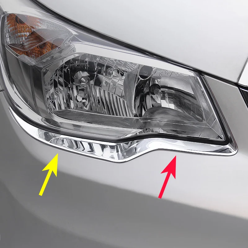 

Head Light Cover FOR Subaru Forester SJ 2014 2015 2016 2017 2018 Chrome Front Lamp Headlight Trims Styling Eyebrow