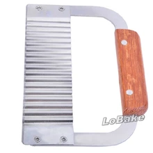 Последний картофельный чип тестоделитель резак из нержавеющей стали кухонная резка kinife с деревянной ручкой для домашнего приготовления аксессуары