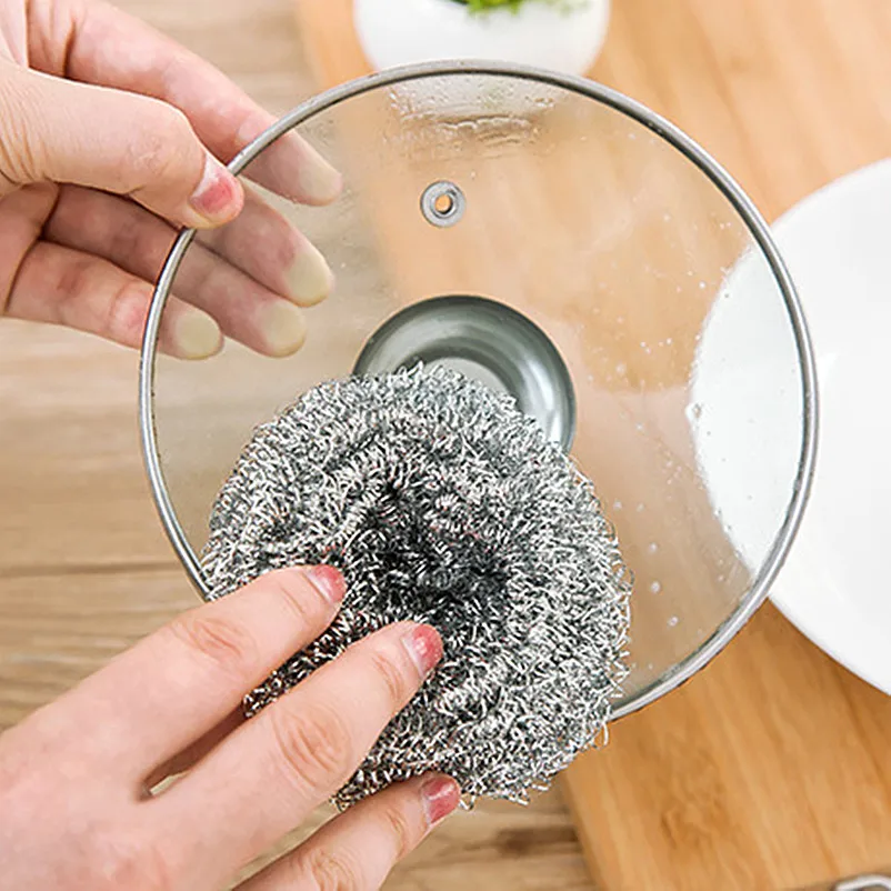 cleaning scourers pad kitchen mesh wire scourer large steel balls