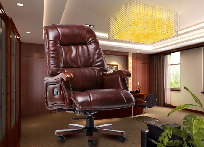 Boss chair leather chair recliner massage chair wood office chair luxurious, president of Computer Chair