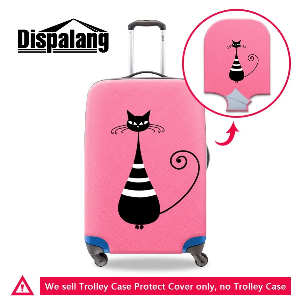 pink Abstract cat luggage covers (5)