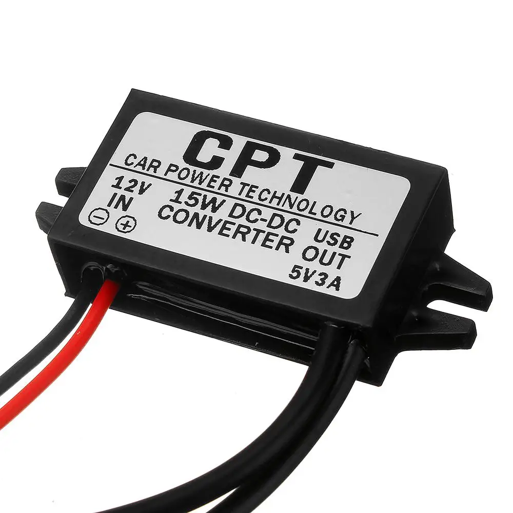 LEORY 12 V до 5 V 3A 15 W USB с двумя выходами адаптер питания для Arduino DC преобразователь модуль USB женское зарядное устройство