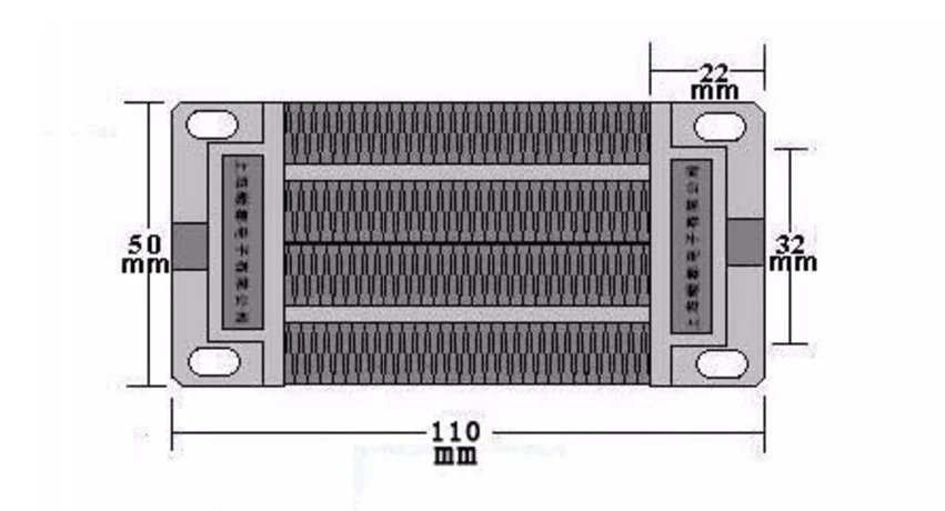 300W 220V ПТК керамический нагреватель воздуха на дизельном топливе, электрический нагреватель утепленная 110*50 мм