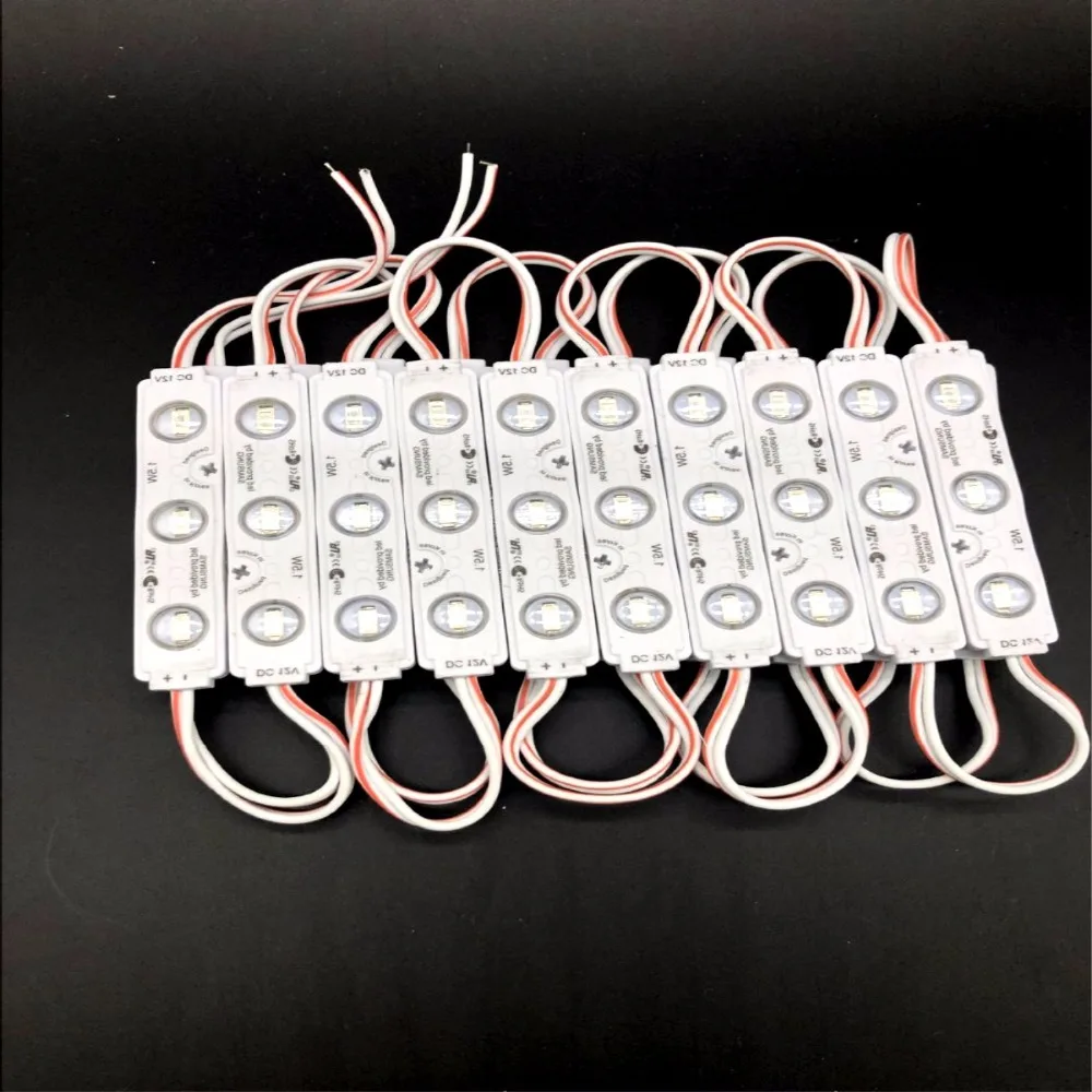 

DHL1000pcs/lot Waterproof high lumen super bright led modules lighting12V 3LEDs 5730 Injection molding LED Module