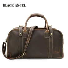 Мужская Дорожная сумка большая емкость багаж сумку в винтажном стиле crazy horse кожи человека сумка tote сумка 1" сумки