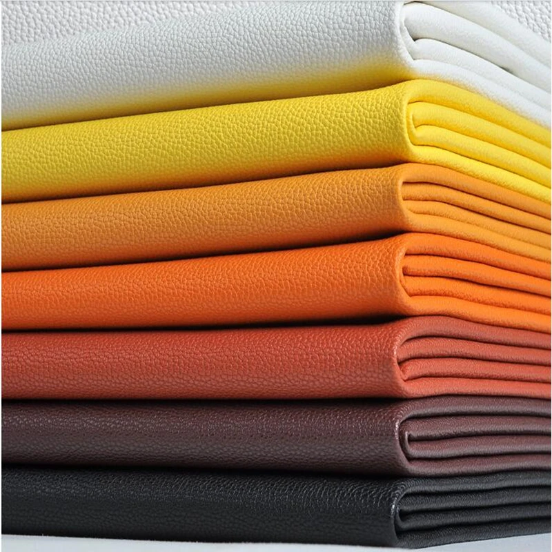 1pcs = 50cm * 138cm Faux Leather Fabric for Sewin Lychee PU artificial leather car bedside backpack decorative DIY material | Дом и сад