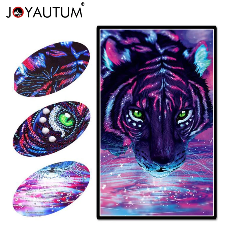 5D Diamond Painting DIY Embroidery Full Drill Art Purple Tigers Colorful Decor 5D Diamond Painting DIY Embroidery Full Drill Art Purple Tigers Colorful Decor