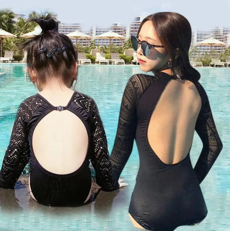 

Wisp Swimwear Mother Daughter Bath Swimsuits Mommy and Me Clothes Sun-Protection Bathing Suits Quick-Dry Surfing Suits Dresses