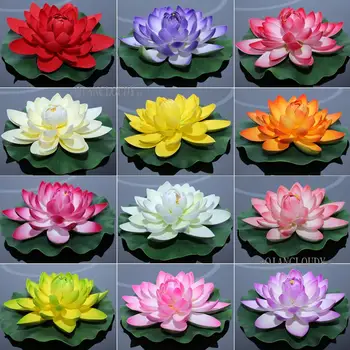 

10 pieces Artificial Large Foam Lotus Lily leaf ponds lotus leaves flowers leaf Water Plants wedding floating floral 28CM C44