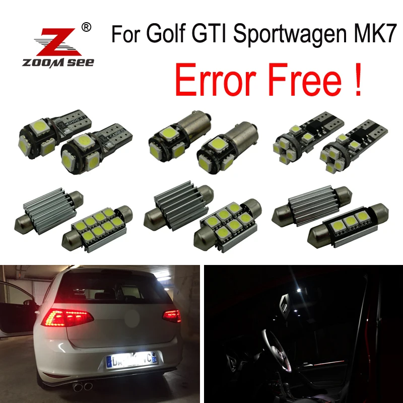 13pc X decoder canbus error free for Volkswagen VW Golf MK7 GTI sportwagen LED lamp Interior Light Kit Package (2014+) 13pc X decoder canbus error free for Volkswagen VW Golf MK7 GTI sportwagen LED lamp Interior Light Kit Package (2014+)