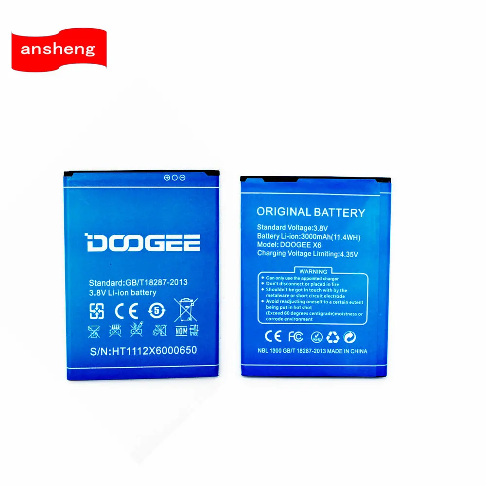 

High Quality X6 3000mAh battery for Doogee X6 Pro X6Pro Cellphone