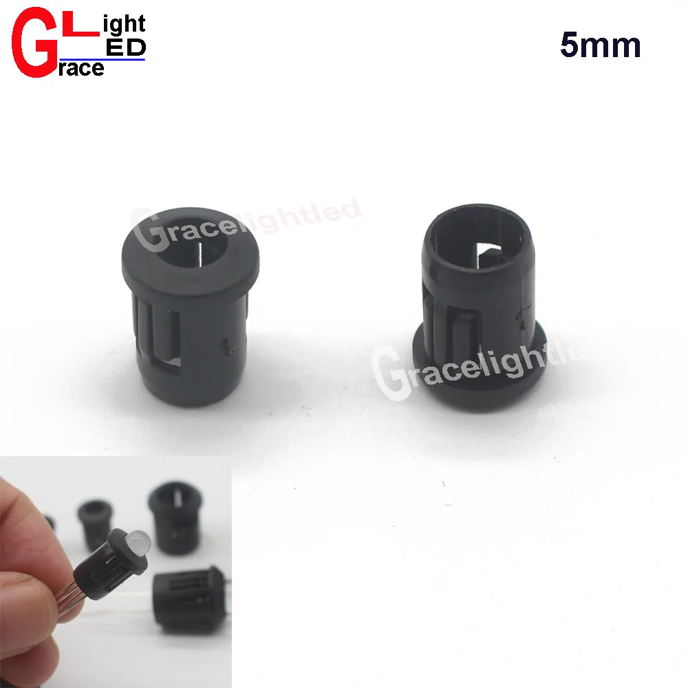 LED Halter schwarz plastik lang für 5mm LEDs