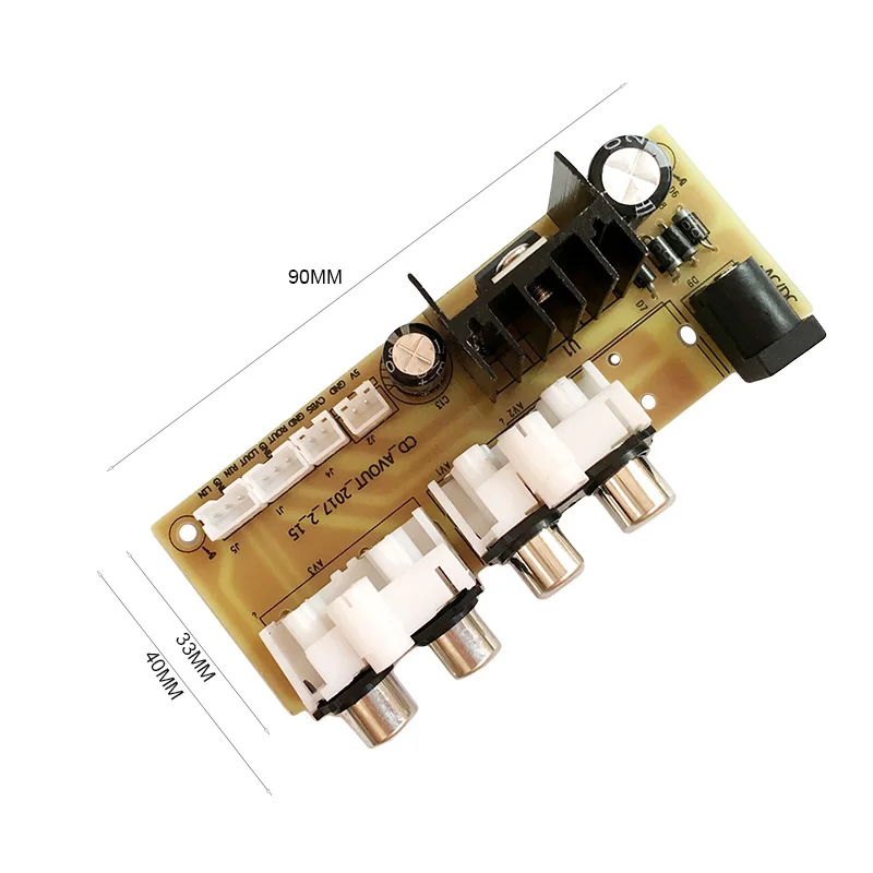 DC12V L7809CV L7809 плата регулятора напряжения MP3 модуль декодирования питания dc 5,5*2,5 слот RCA аудио конвертер доска