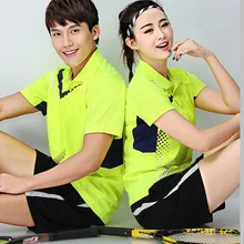Мужские и женские теннисные майки, быстросохнущие комплекты для бадминтона, настольные теннисные костюмы, одежда для спортсменов, спортивная одежда