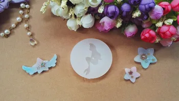 

1pcs handmade Mermaid Liquid silicone mold DIY resin jewelry pendant necklace pendant mold resin molds for jewelry