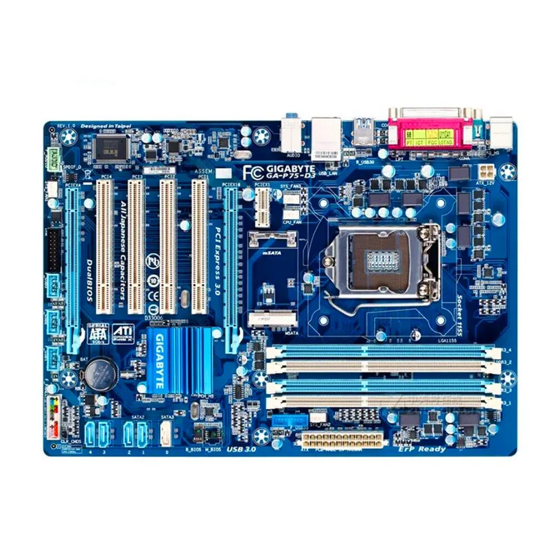 B75 1155 DDR3 материнская плата Б/у для Gigabyte GA-P75-D3 B75 LGA1155 DDR3 LGA1155 P75-D3 все твердые