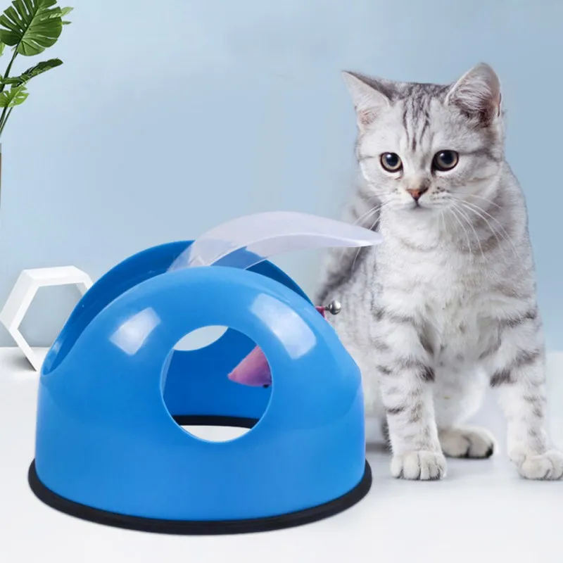 Забавный кот интерактивная игрушка Автоматическая вращающаяся кошка играющая Прорезыватель пластина ловля мыши электрическая игра