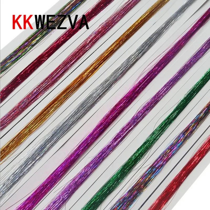 

10Packs 0.3mm mix colors Flashabou Tinsel colorful Flat Glittering Crystal Flash Fly Fishing lure herl baits Fly Tying material