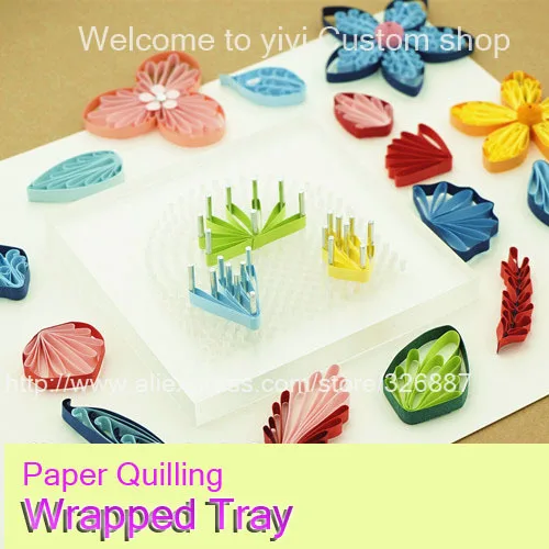 Handmade paper Quilling tools Creations Wrapped Tray/needle tool hollo