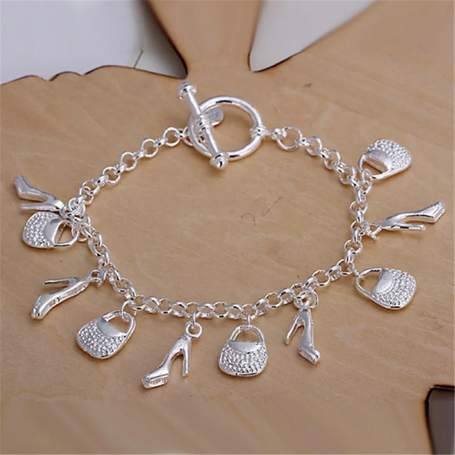 Bolso de zapatos Chapado en plata para mujer, pulseras de boda, joyería de alta calidad, regalos de Navidad, H108|jewelry gift case|jewelry for mom jewelry - AliExpress