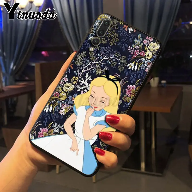 Аксессуары для телефонов Чехол huawei P20pro mate10lite p10plus honor 20 8x 7A nova3i funda Alice In Wonderland в