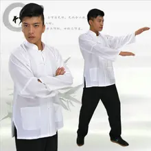 Китайский традиционный кунг-фу Рубашка весна осень мужской Тан костюм хлопок и лен крыло Chun Tai Chi одежда