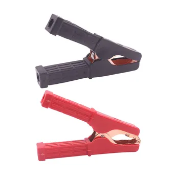 

1 Pcs Alligator Clips 200A 120mm Length Fully Closed Alligator Clip Jacket Red And Black Iron Copper Plating Connectors Termina