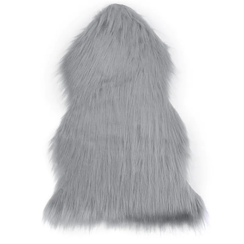 

Artificial Wool Soft Rug Chair Cushion Winter Advanced Fibers Hairy Carpet Seat Pad Furry style Warm floor Rugs drop ship