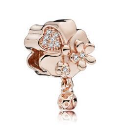 Maxi Small Statement Hollow Love Heart Key Bear Flower Crystal Beads Fit Brand Charm Bangles for Women Making Jewelry