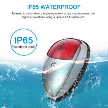 

1 Pair ABS Plastic Waterproof Universal 12V Navigation Light Signal Lamp Red Green LED Light For Yacht Boat Marine