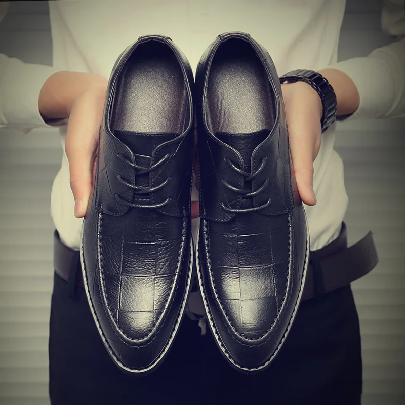

Simple and stylish breathable wear-resistant non-slip men's leather shoes business casual pointed British style shoes men