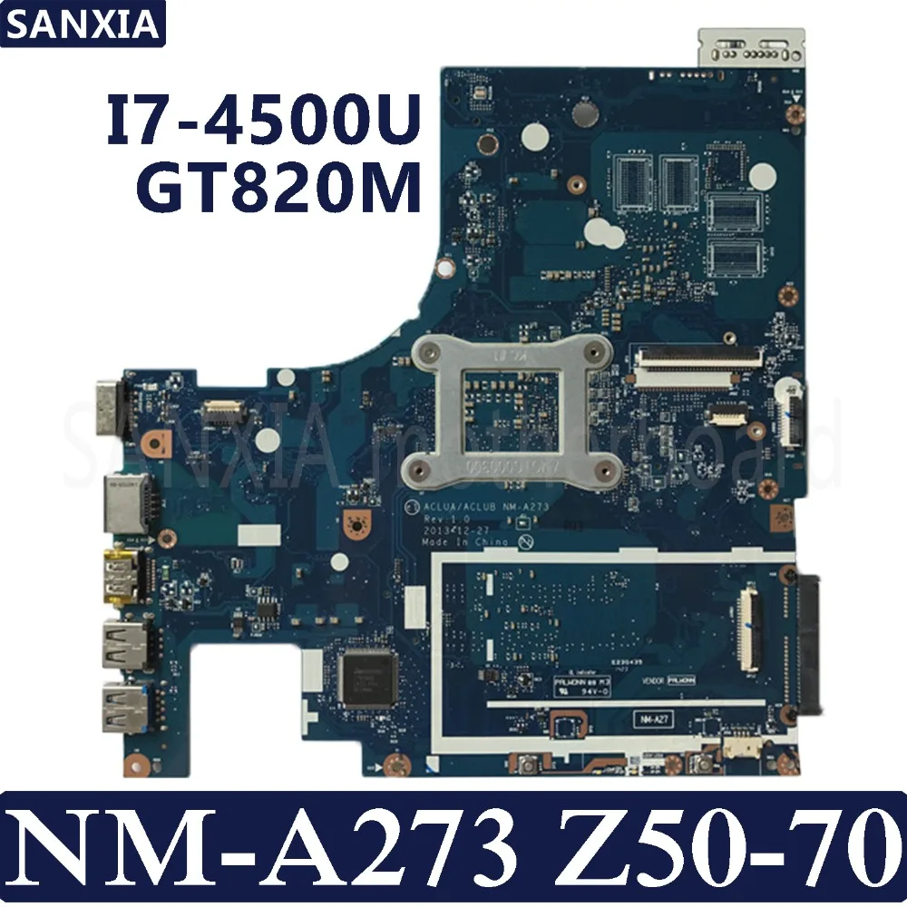 

KEFU NM-A273 Laptop motherboard for Lenovo Z50-70 Test original mainboard I7-4510U GT820M