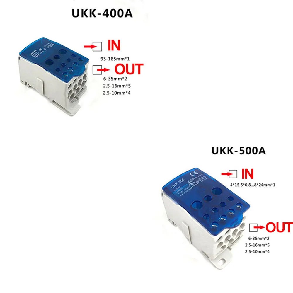 1 шт. UKK80A UKK125A UKK160A Соединительный клеммный блок 1 во многих из din-рейку распределительная коробка