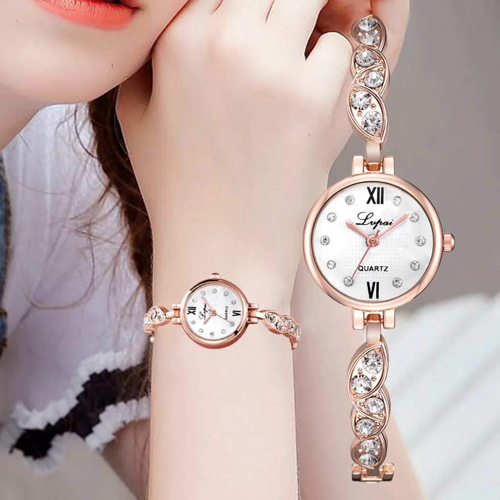 

LVPAI Luxury Bracelet Women Dress Watches Fashion Quartz Crystal Watches Ladies Casual Dress Sport WristWatch Reloj Mujer 533
