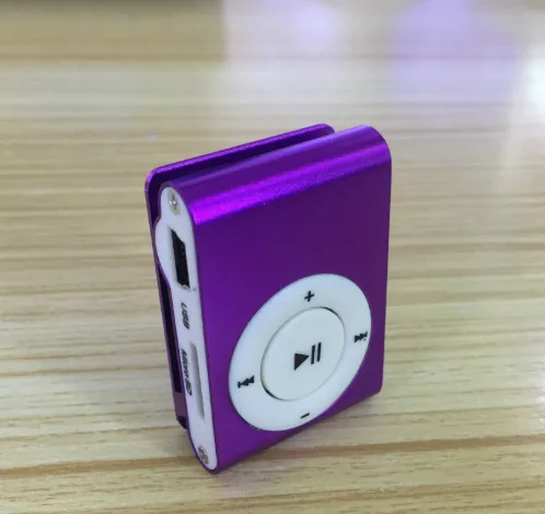 Портативный mp3-плеер с разъемом TF хороший звук мини Клип MP3-плеер Водонепроницаемый Спорт MP3 плейер Волкман Lettore MP3 - Цвет: Purple