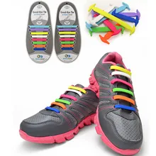 Мода без галстука резины Эластичный шнурок тапки для взрослых шнурки Бег Шнурки спортивной обуви шнуровка 16 шт