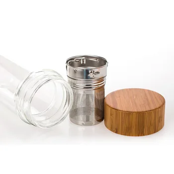 Travel Drinkware Portable Double Wall Glass Tea Bottle Tea Infuser Glass Tumbler Stainless Steel Filters The Tea Filter 4